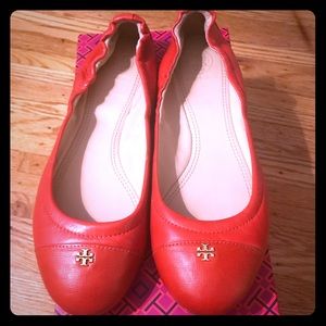 Tory Burch York Ballet Flat, Jockey Orange, 7 M